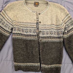 Route 66 Gray and Blue Cardigan Sweater
